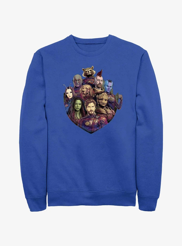 Marvel Guardians Of The Galaxy Badge Group Sweatshirt