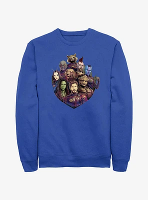 Marvel Guardians Of The Galaxy Badge Group Sweatshirt