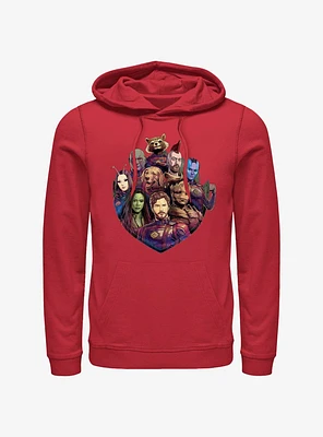 Marvel Guardians Of The Galaxy Badge Group Hoodie