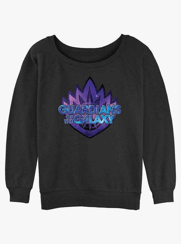 Marvel Guardians Of The Galaxy Badge Girls Slouchy Sweatshirt