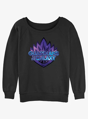 Marvel Guardians Of The Galaxy Badge Girls Slouchy Sweatshirt