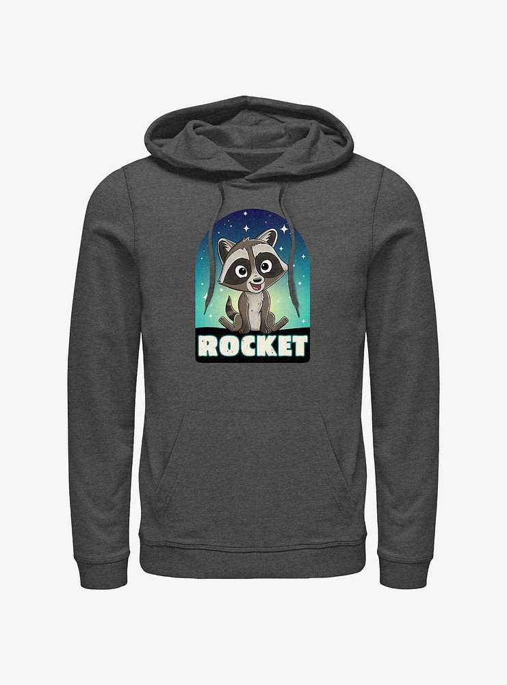 Marvel Guardians Of The Galaxy Cartoon Rocket Tombstone Hoodie