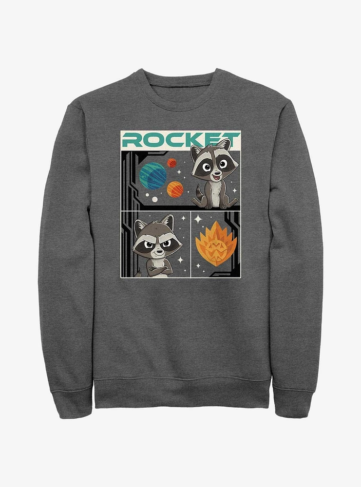 Marvel Guardians Of The Galaxy Rocket Three Boxes Sweatshirt