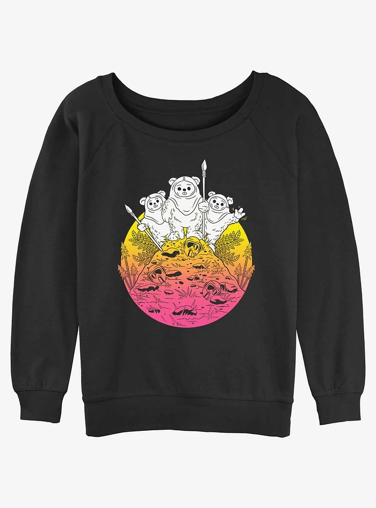 Star Wars Ewoks Rule Girls Slouchy Sweatshirt