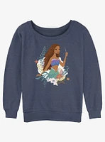 Disney The Little Mermaid Ariel Dinglehopper Girls Slouchy Sweatshirt