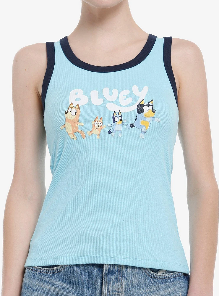 Bluey Group Ribbed Girls Tank Top