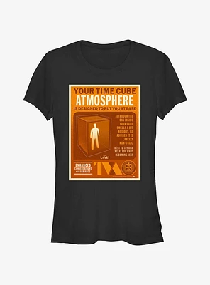 Marvel Loki Time Cube Atmosphere Infographic Poster Girls T-Shirt