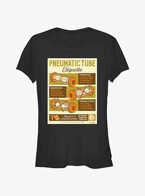 Marvel Loki Pneumatic Tube Infographic Poster Girls T-Shirt
