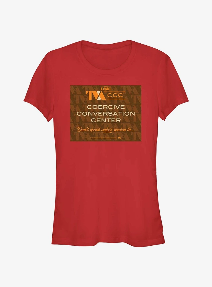 Marvel Loki Coercive Conversation Center Girls T-Shirt