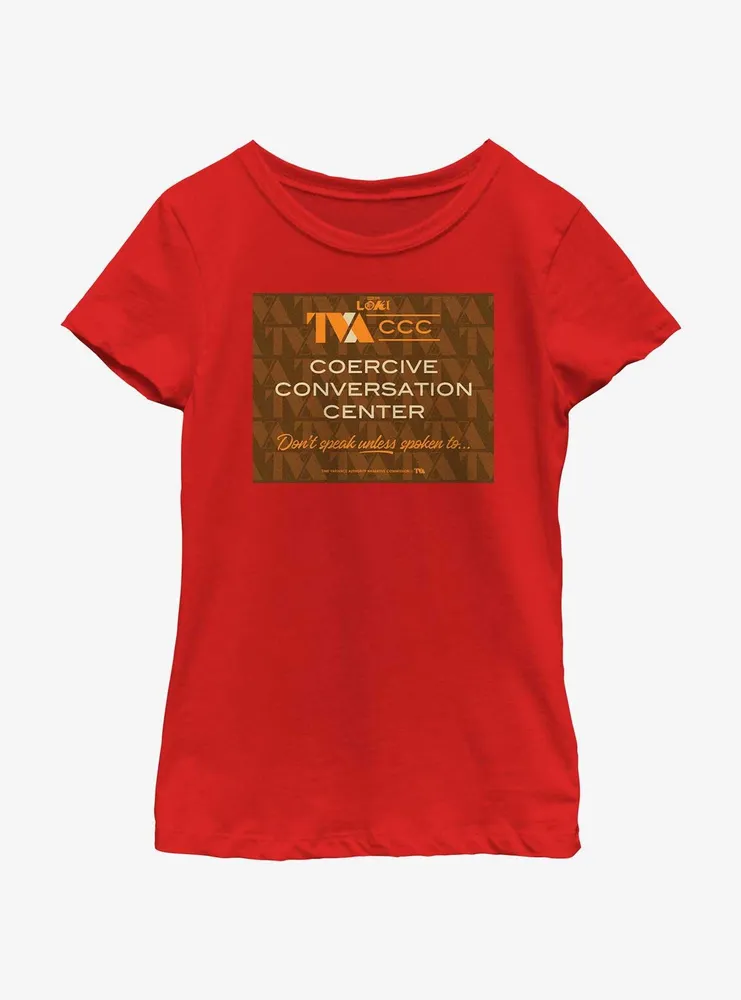 Marvel Loki Coercive Conversation Center Youth Girls T-Shirt