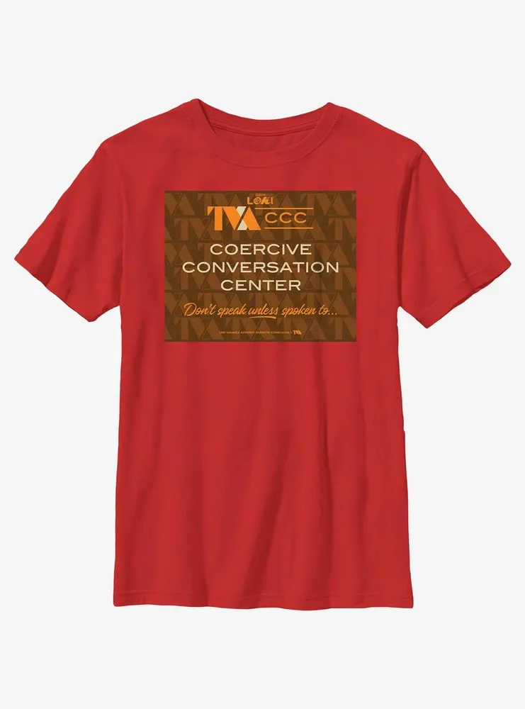 Marvel Loki Coercive Conversation Center Youth T-Shirt