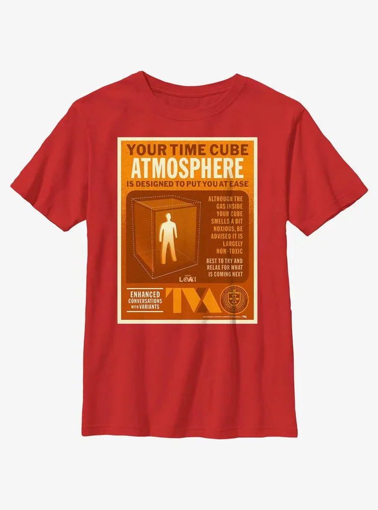 Marvel Loki Time Cube Atmosphere Infographic Poster Youth T-Shirt