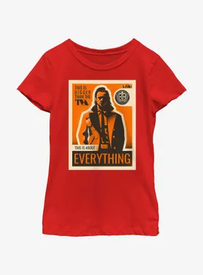 Marvel Loki This Is About Everything Poster Youth Girls T-Shirt