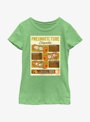 Marvel Loki Pneumatic Tube Infographic Poster Youth Girls T-Shirt