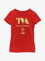 Marvel Loki TVA Official Handbook Youth Girls T-Shirt