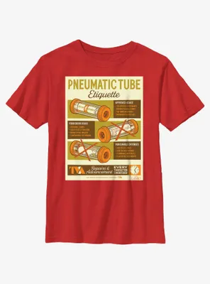Marvel Loki Pneumatic Tube Infographic Poster Youth T-Shirt