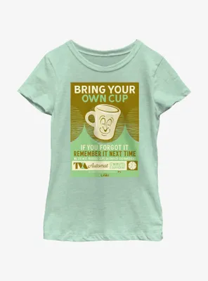 Marvel Loki Bring Your Own Cup Poster Youth Girls T-Shirt