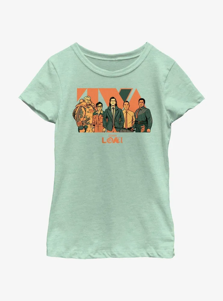 Marvel Loki TVA Groupshot Youth Girls T-Shirt