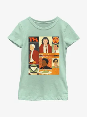 Marvel Loki TVA Character Poster Youth Girls T-Shirt