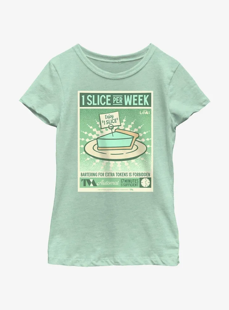 Marvel Loki 1 Slice Per Week Poster Youth Girls T-Shirt