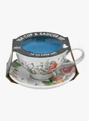 Disney Alice In Wonderland Sketch Teacup & Saucer Set