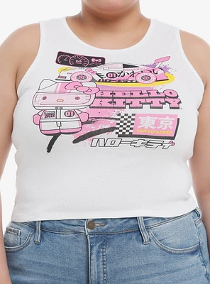 Hello Kitty Racer Girls Crop Tank Top Plus