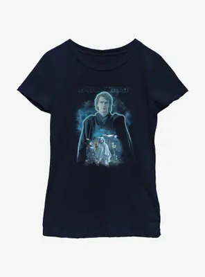 Star Wars Ahsoka Anakin Force Ghost Youth Girls T-Shirt BoxLunch Web Exclusive