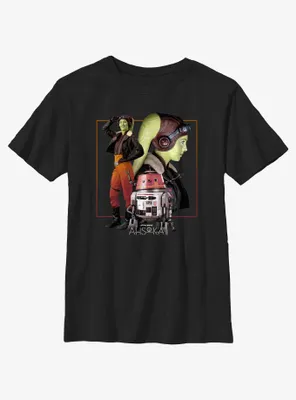 Star Wars Ahsoka Hera Syndulla And Chopper Youth T-Shirt