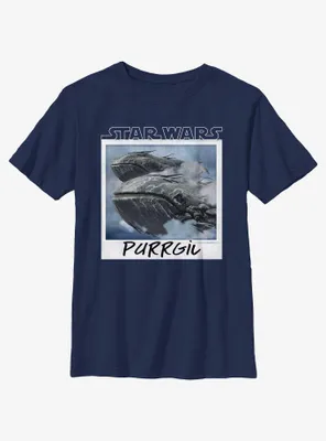 Star Wars Ahsoka Purrgil Polaroid Youth T-Shirt