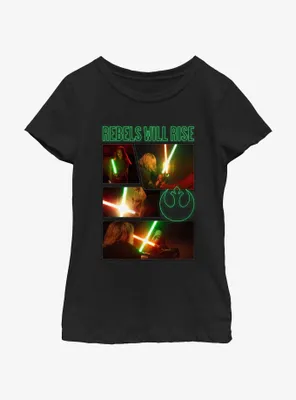 Star Wars Ahsoka Rebels Will Rise Showdown Youth Girls T-Shirt