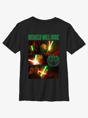 Star Wars Ahsoka Rebels Will Rise Showdown Youth T-Shirt