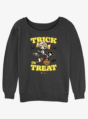 Tokidoki Trick Or Treat Caramella Girls Slouchy Sweatshirt