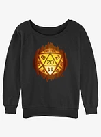 Dungeons & Dragons D20 Pumpkin Girls Slouchy Sweatshirt