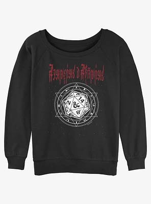 Dungeons & Dragons D20 Pentagram Girls Slouchy Sweatshirt