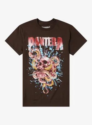 Pantera Drill Bit Skull & Snake Boyfriend Fit Girls T-Shirt