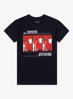 The White Stripes Self-Titled Album Art Boyfriend Fit Girls T-Shirt