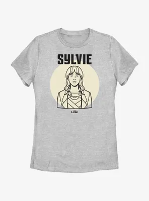 Marvel Loki Line Drawing Sylvie Portrait Womens T-Shirt