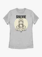 Marvel Loki Line Drawing Sylvie Portrait Womens T-Shirt