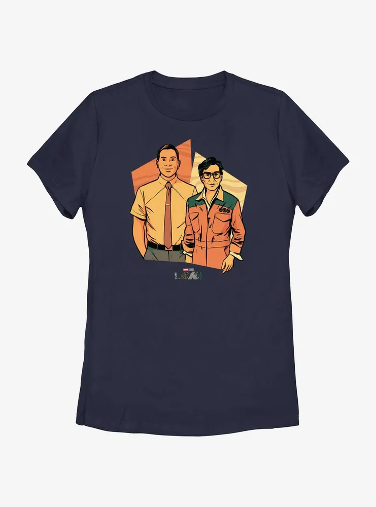 Marvel Loki Casey and TVA Archivist Womens T-Shirt