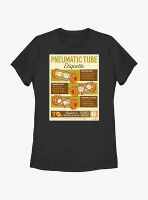 Marvel Loki Pneumatic Tube Infographic Poster Womens T-Shirt