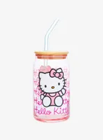 Hello Kitty Pink Glass Travel Cup