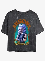 Star Wars The Clone Ahsoka Nouveau Mineral Wash Girls Crop T-Shirt