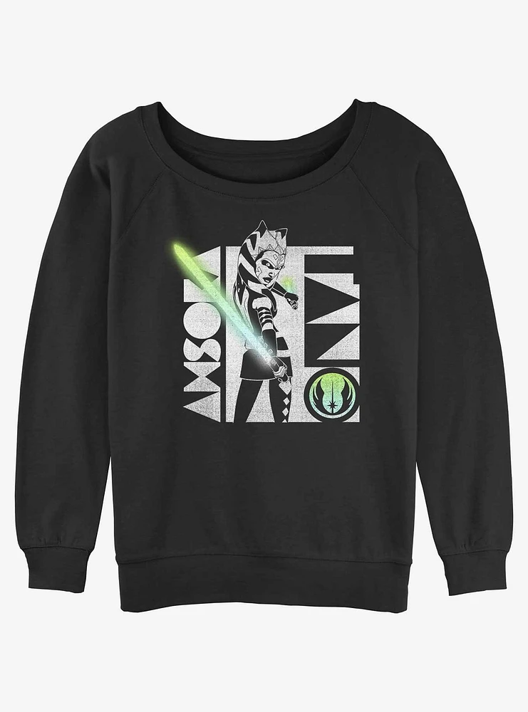 Star Wars: Clone Wars Ahsoka Light Saber Girls Slouchy Sweatshirt