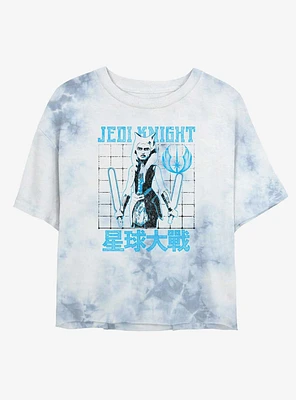 Star Wars: The Clone Wars Jedi Knight Tie-Dye Girls Crop T-Shirt