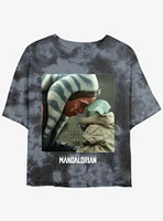 Star Wars The Mandalorian Ahsoka Tano Sense Fear Child Tie-Dye Girls Crop T-Shirt