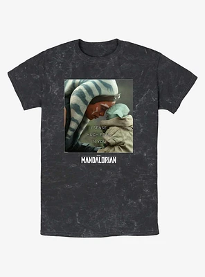 Star Wars The Mandalorian Ahsoka Tano Sense Fear Child Mineral Wash T-Shirt