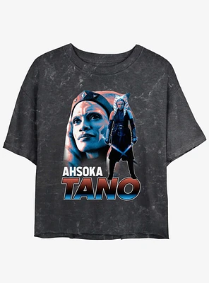 Star Wars The Mandalorian Ahsoka Tano Trainer Mineral Wash Girls Crop T-Shirt