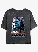 Star Wars The Mandalorian Ahsoka Tano Trainer Mineral Wash Girls Crop T-Shirt