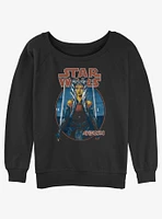 Star Wars Ahsoka Battle Ready Girls Slouchy Sweatshirt