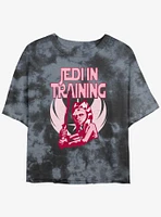 Star Wars The Clone Jedi Training Tie-Dye Girls Crop T-Shirt